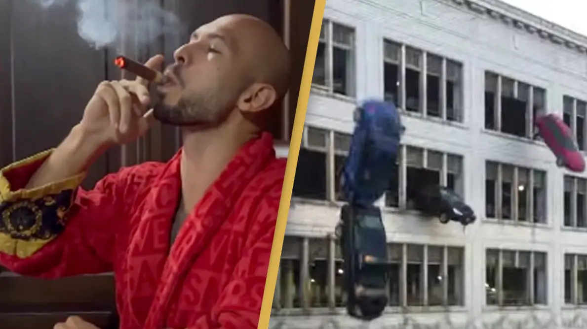 'Andrew Tate's cars killing themselves' video was iconic movie scene