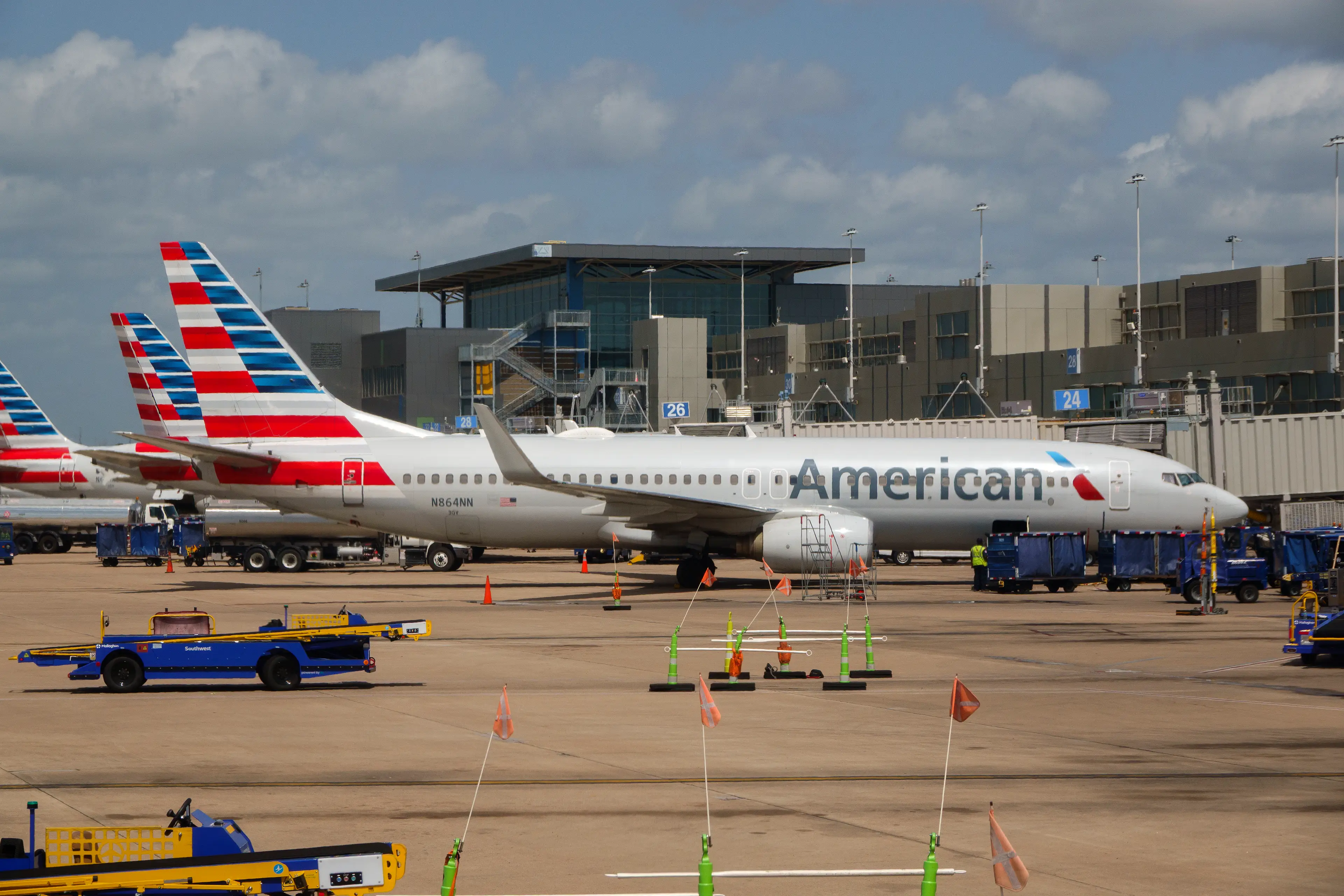 A brief nationwide ground stop of American Airlines flights took place on Tuesday, July 28 (Kevin Carter/Getty Images)
