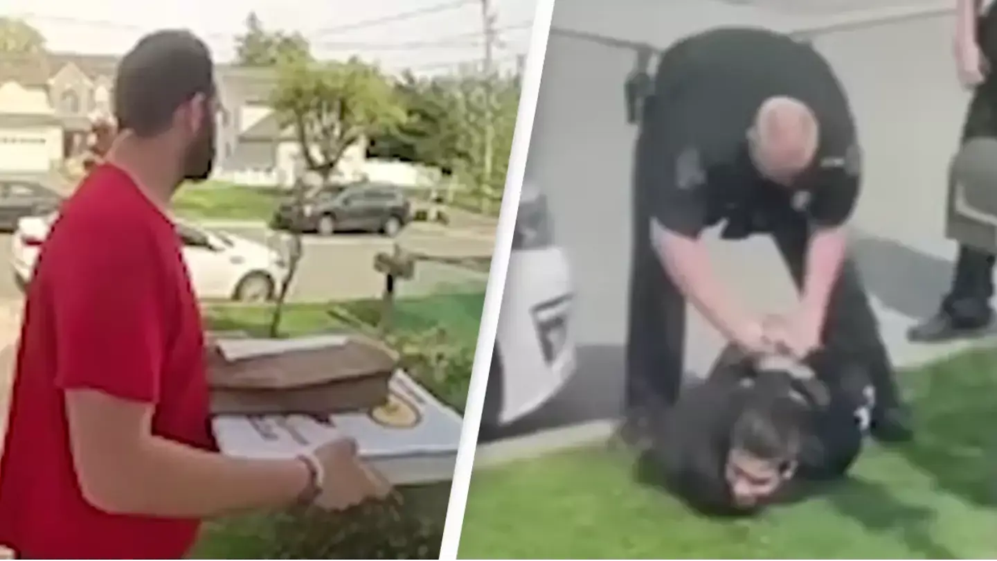 Pizza delivery driver's genius quick thinking brings a high speed police chase to an end