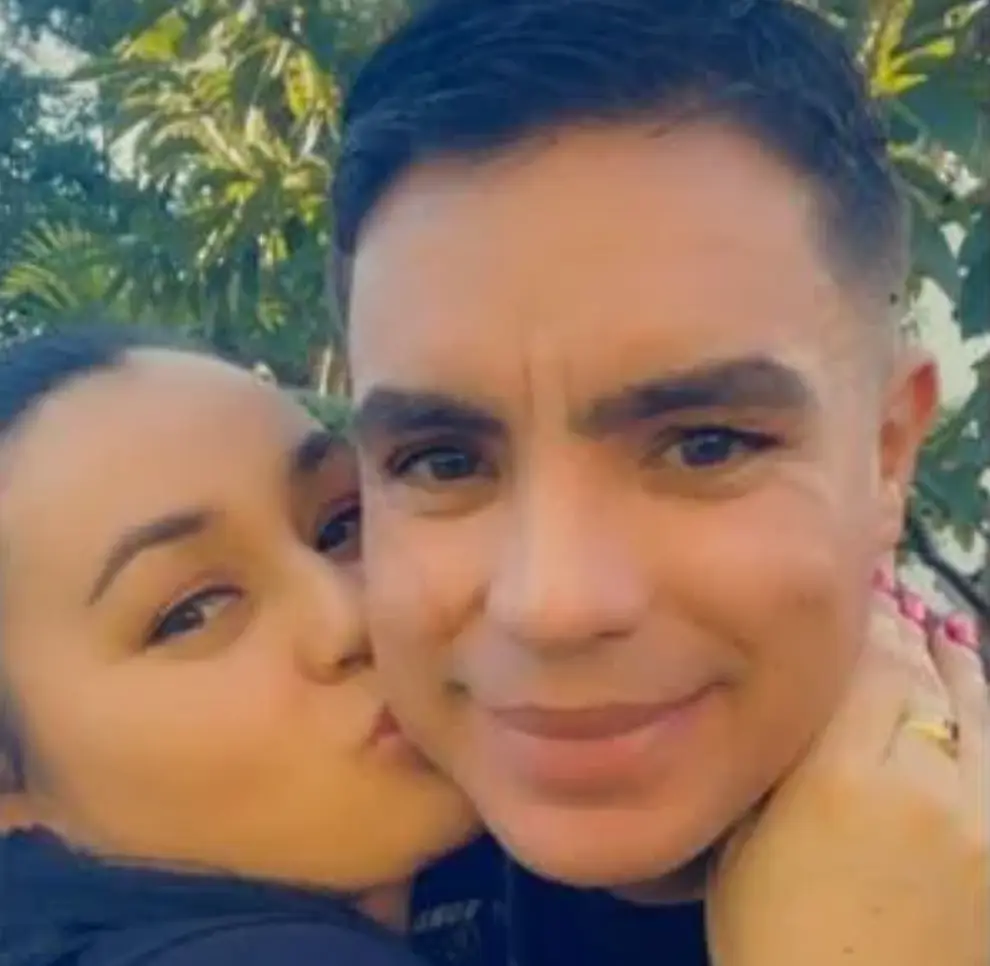 Deisy Rivera Ortega and Sgt First Class Jose Serrano (CBS News)