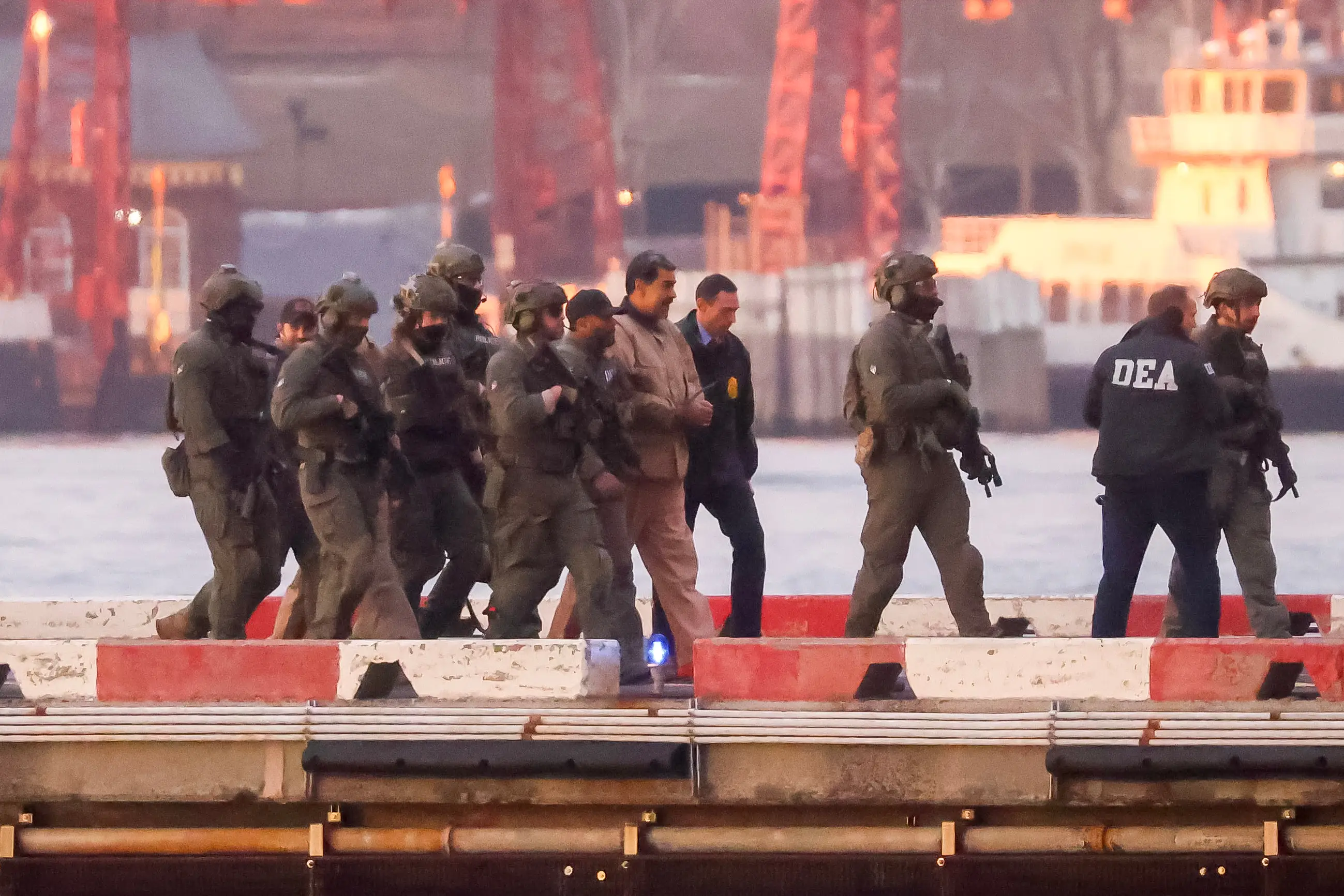 Nicolás Maduro pictured under armed guard in New York (Michael Nagle/Bloomberg via Getty Images)