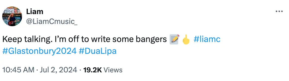 He responded to the backlash (LiamCmusic_/X)