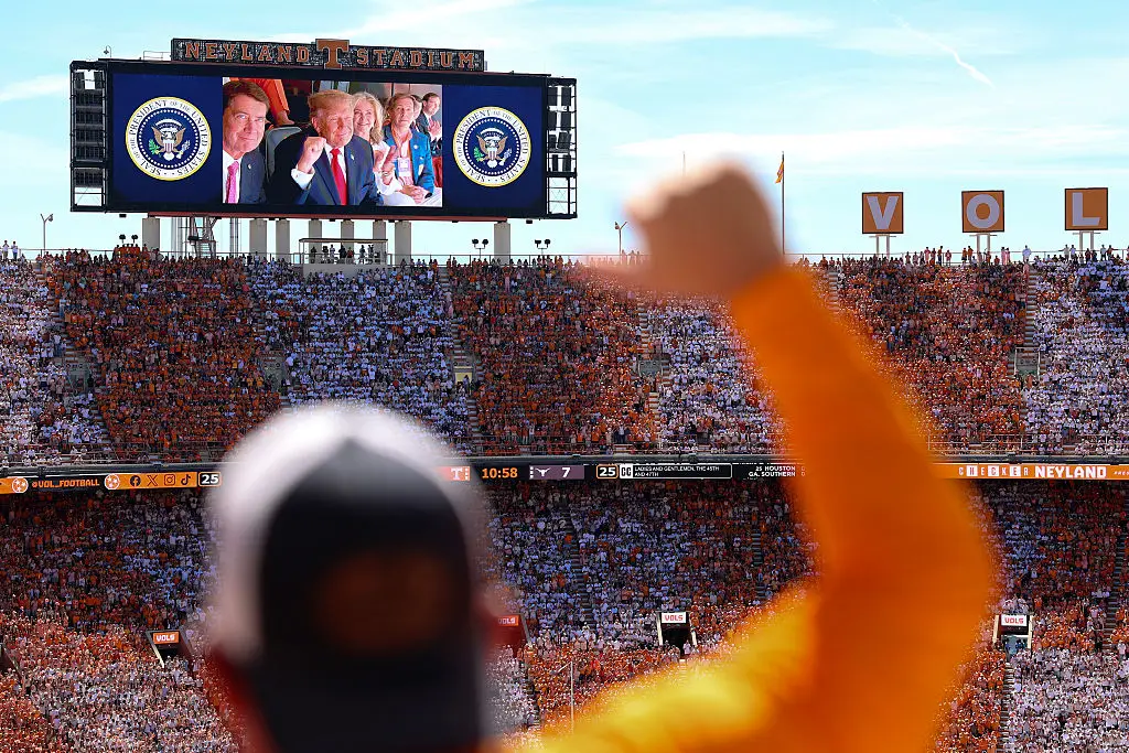 Trump attended the Tennessee-Texas College Football Game (Photo by Tom Brenner/Getty Images)