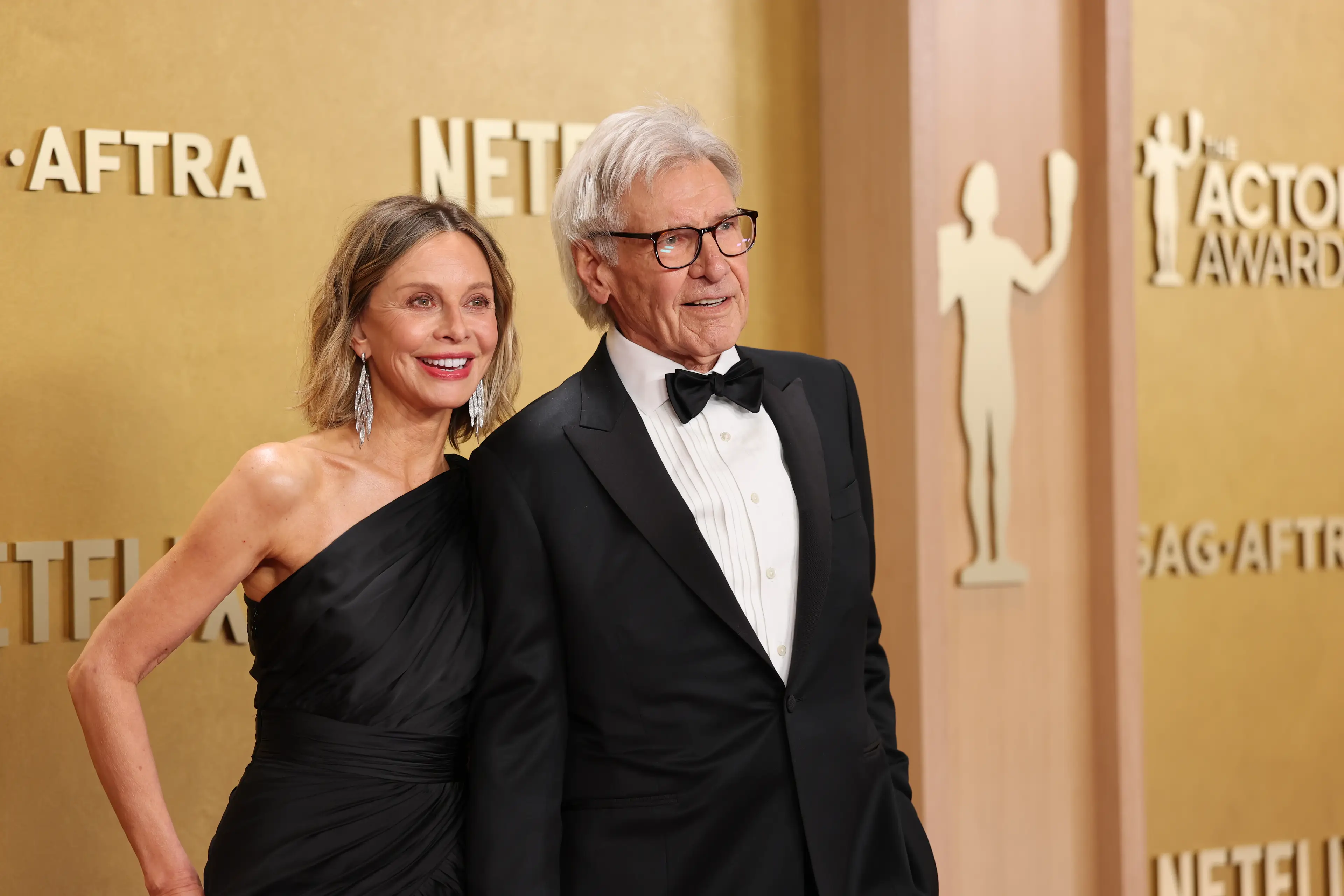 Calista Flockhart and Harrison Ford in March (Amy Sussman/Getty Images)