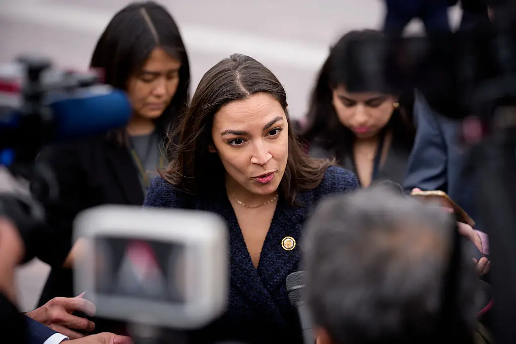 Alexandria Ocasio-Cortez didn't mess around (Photo by Andrew Harnik/Getty Images)