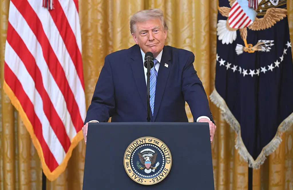 Trump argued that the US must pass the 'Save Act' in order to secure fair elections (Saul Loeb/Pool - Getty Images)