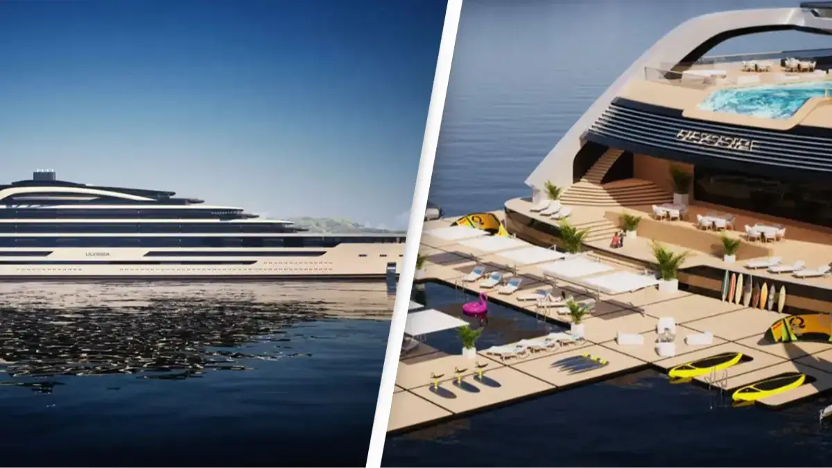 Extraordinary look inside world's longest gigayacht which costs at least $10,000,000 to live on