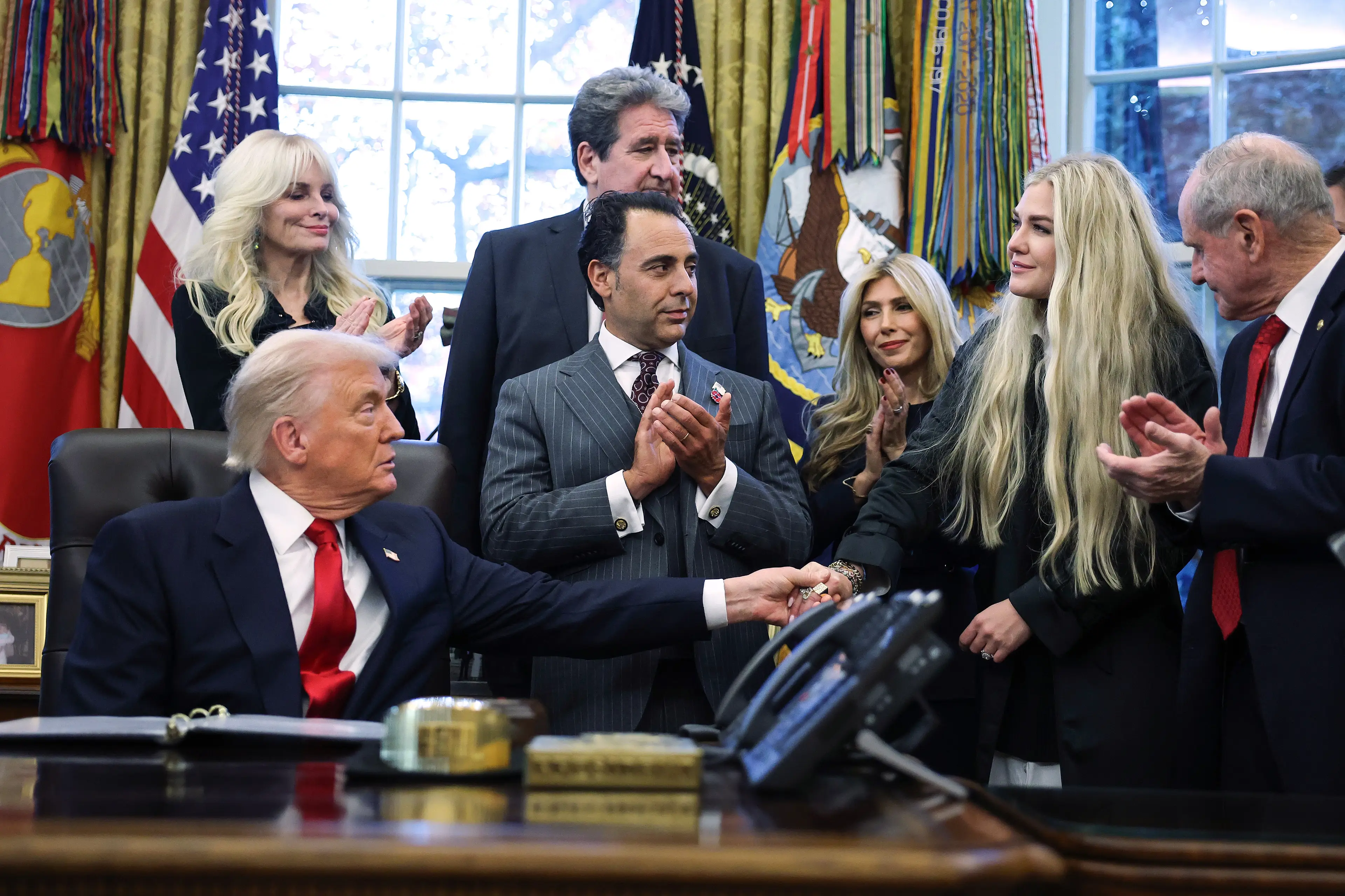 Erika Kirk was in attendance at the White House ceremony (Anna Moneymaker/Getty Images)