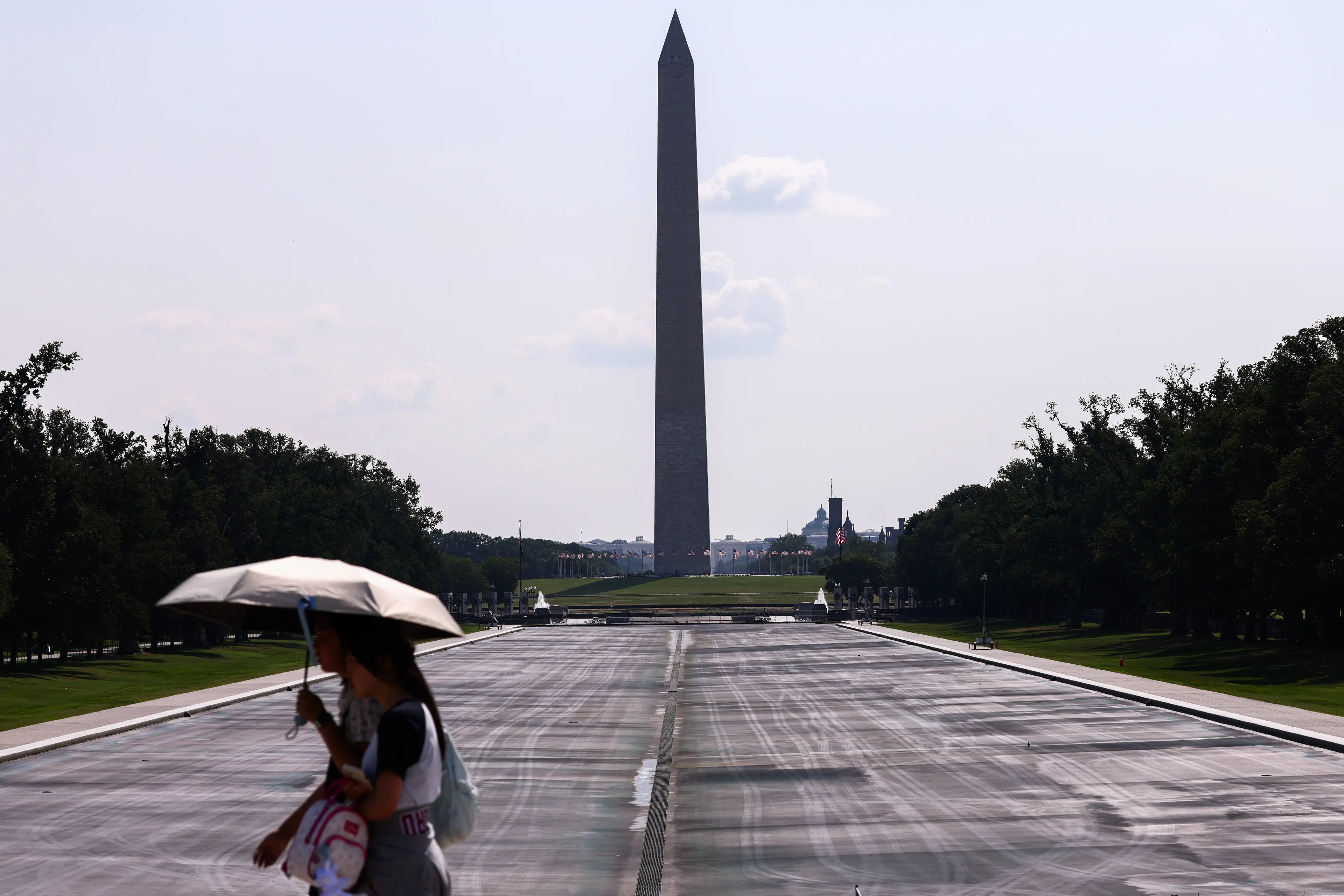 Yep, this is what the Reflecting Pool looks like right now (Finn Gomez/Getty Images)