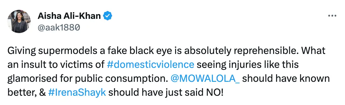 The activist called the situation 'reprehensible'.