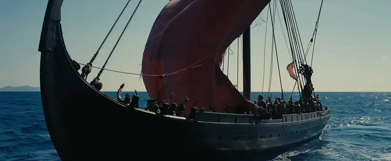 Viking boats were used in the Odyssey (Universal Pictures/YouTube)