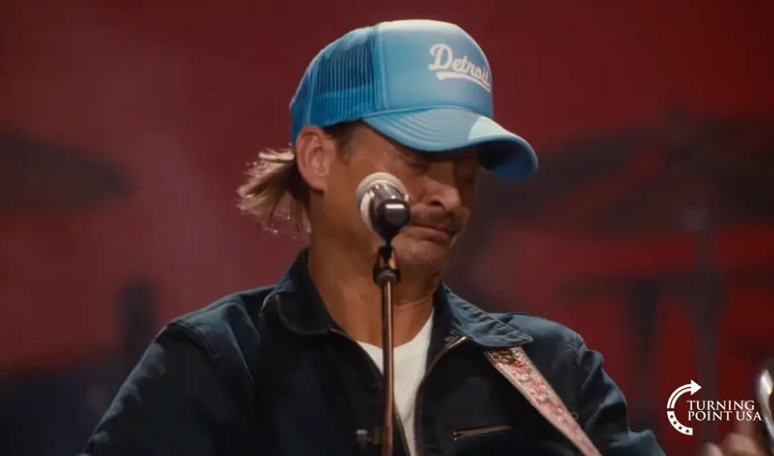 Kid Rock has been accused of lip-syncing (YouTube/ Turning Point USA)