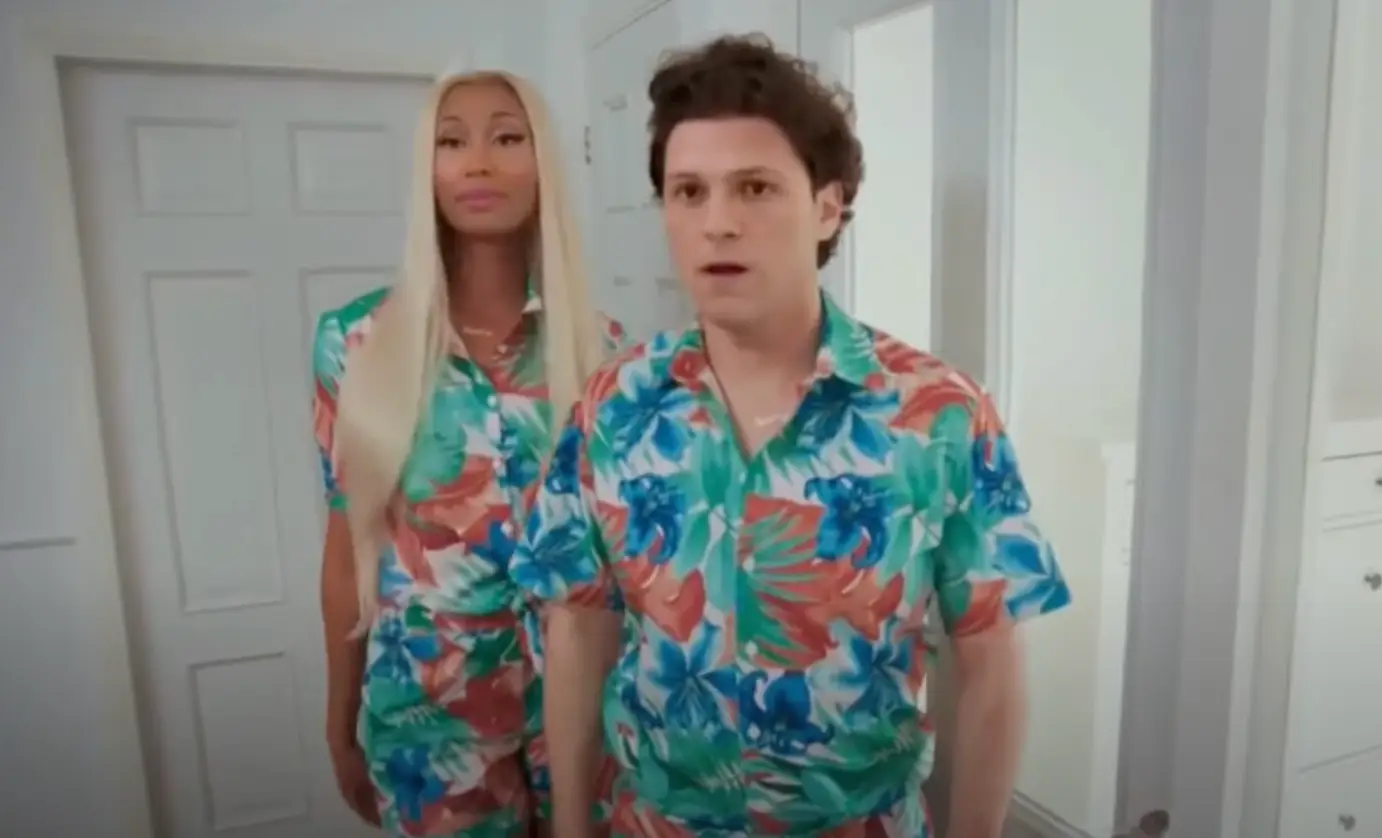Minaj and Holland's deepfake couple.