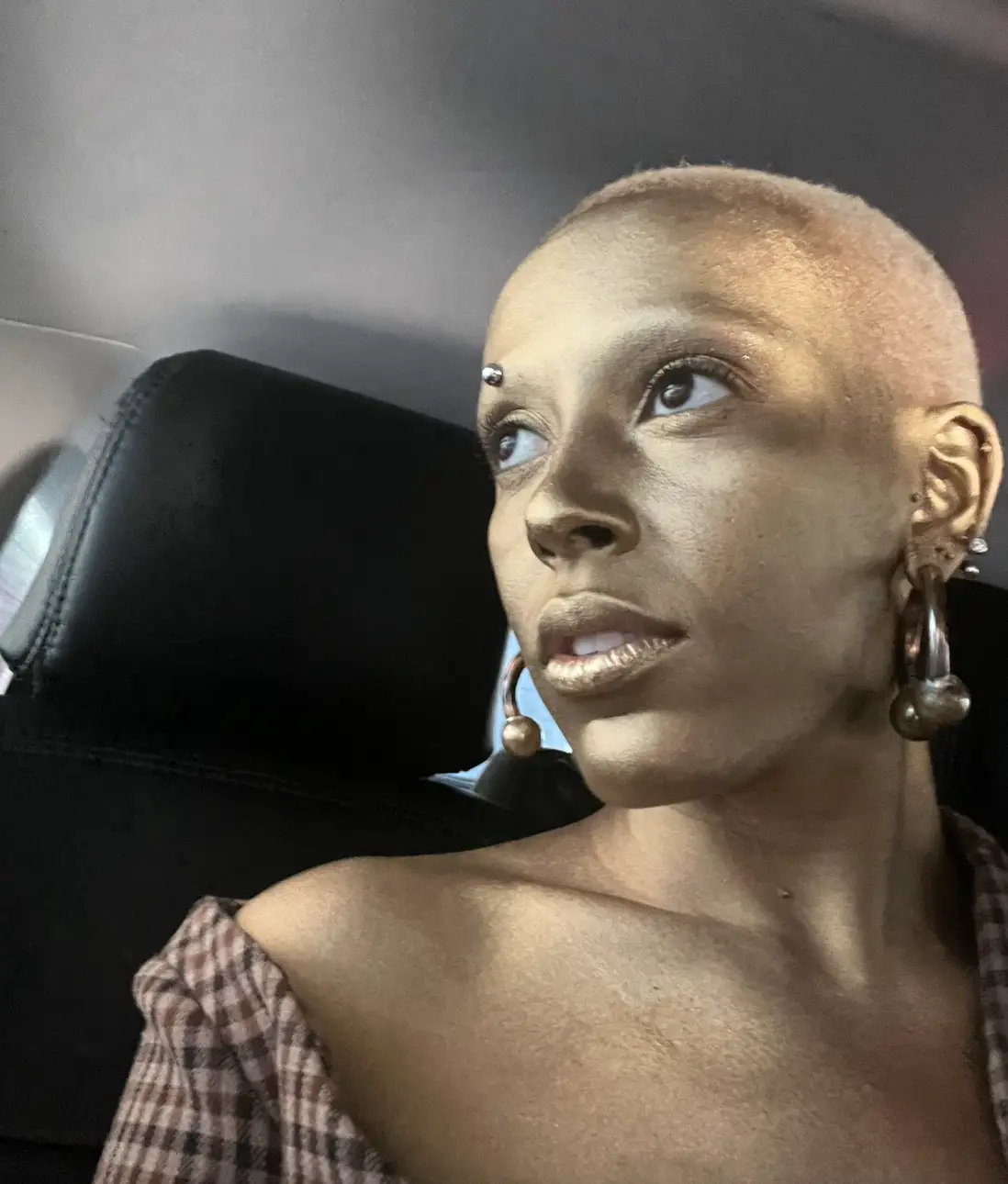 Her all-gold look was also as controversial.