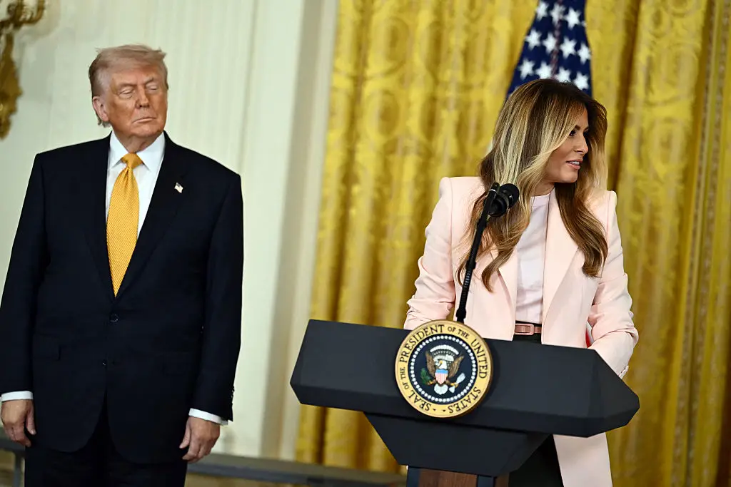 Jeff Bezos has defended Amazon MGM Studios’ decision to acquire and release Melania (Photo by Kent NISHIMURA / AFP via Getty Images)