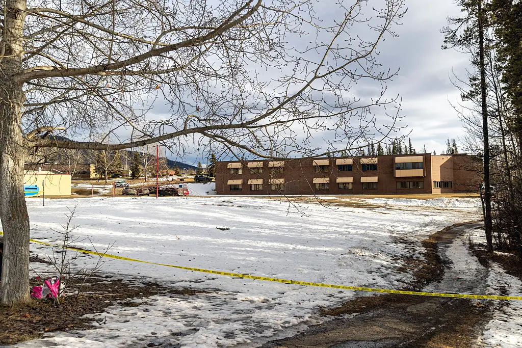 One of the two shootings took place at Tumbler Ridge Secondary School (Eagle Vision Agency / AFP via Getty Images)