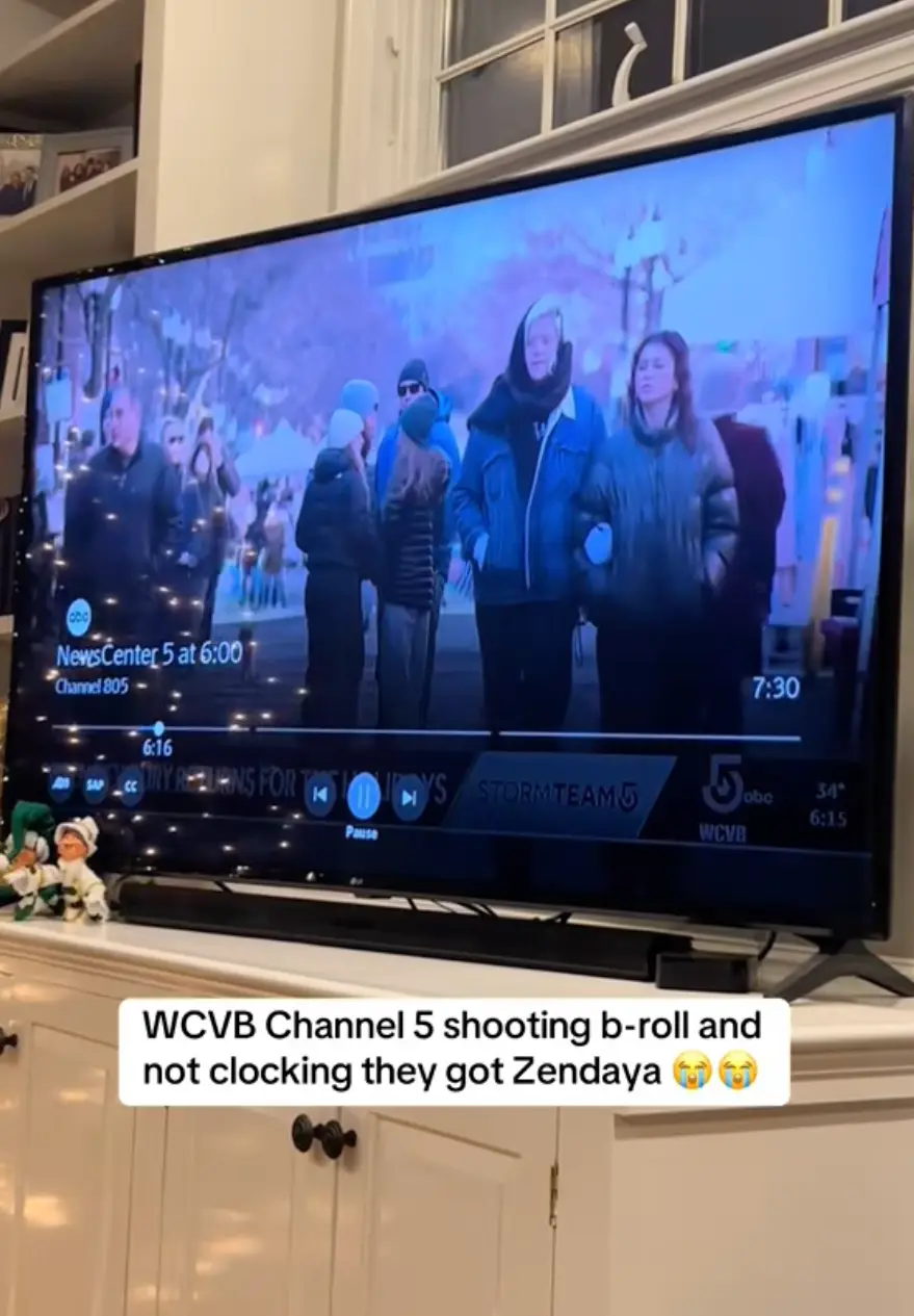 Zendaya and her mom were seen walking along Boston's Newbury Street (TikTok/@chlomance)