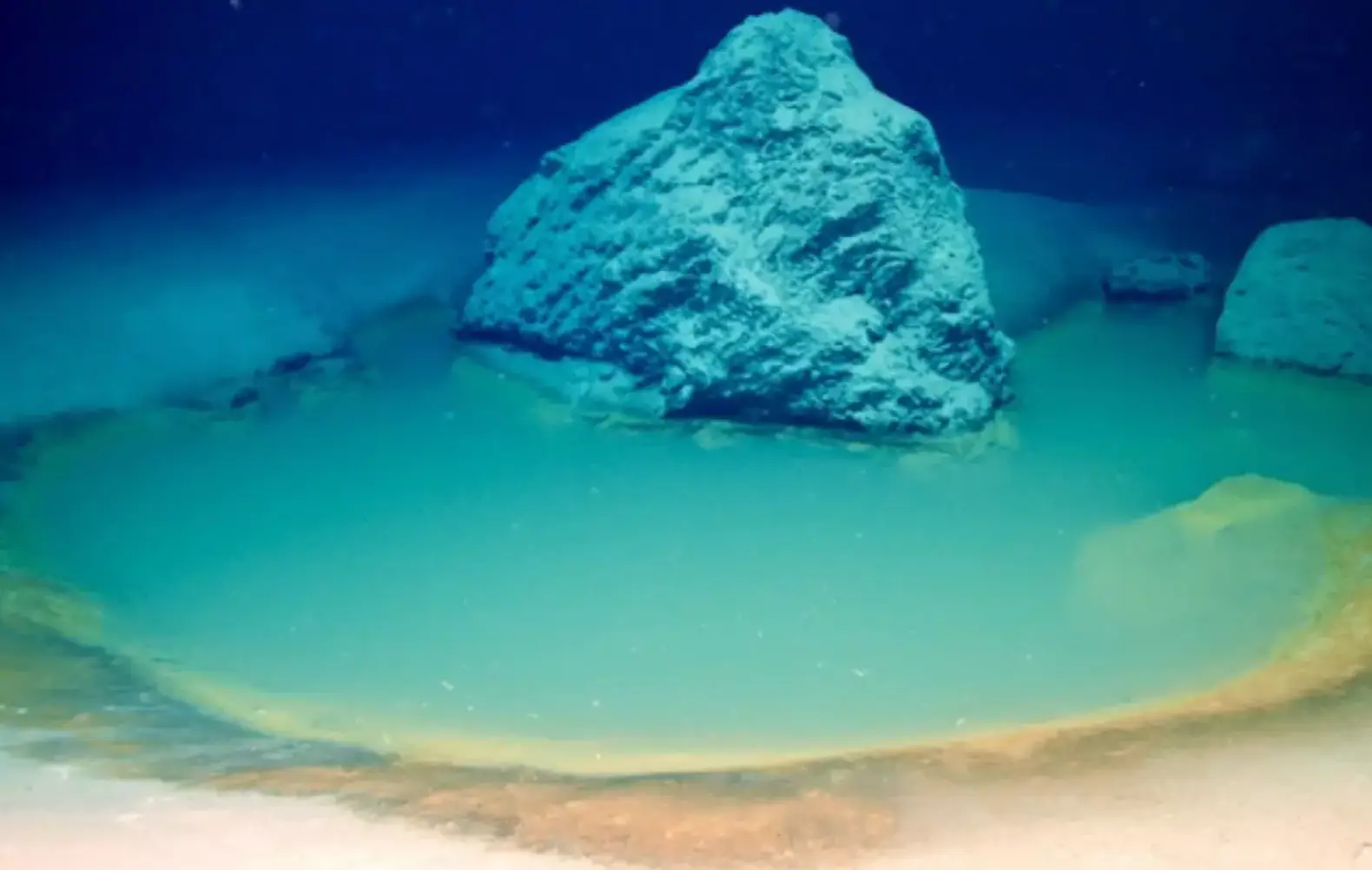 The enormous brine pool at the bottom of the Red Sea kills anything that swims into it.