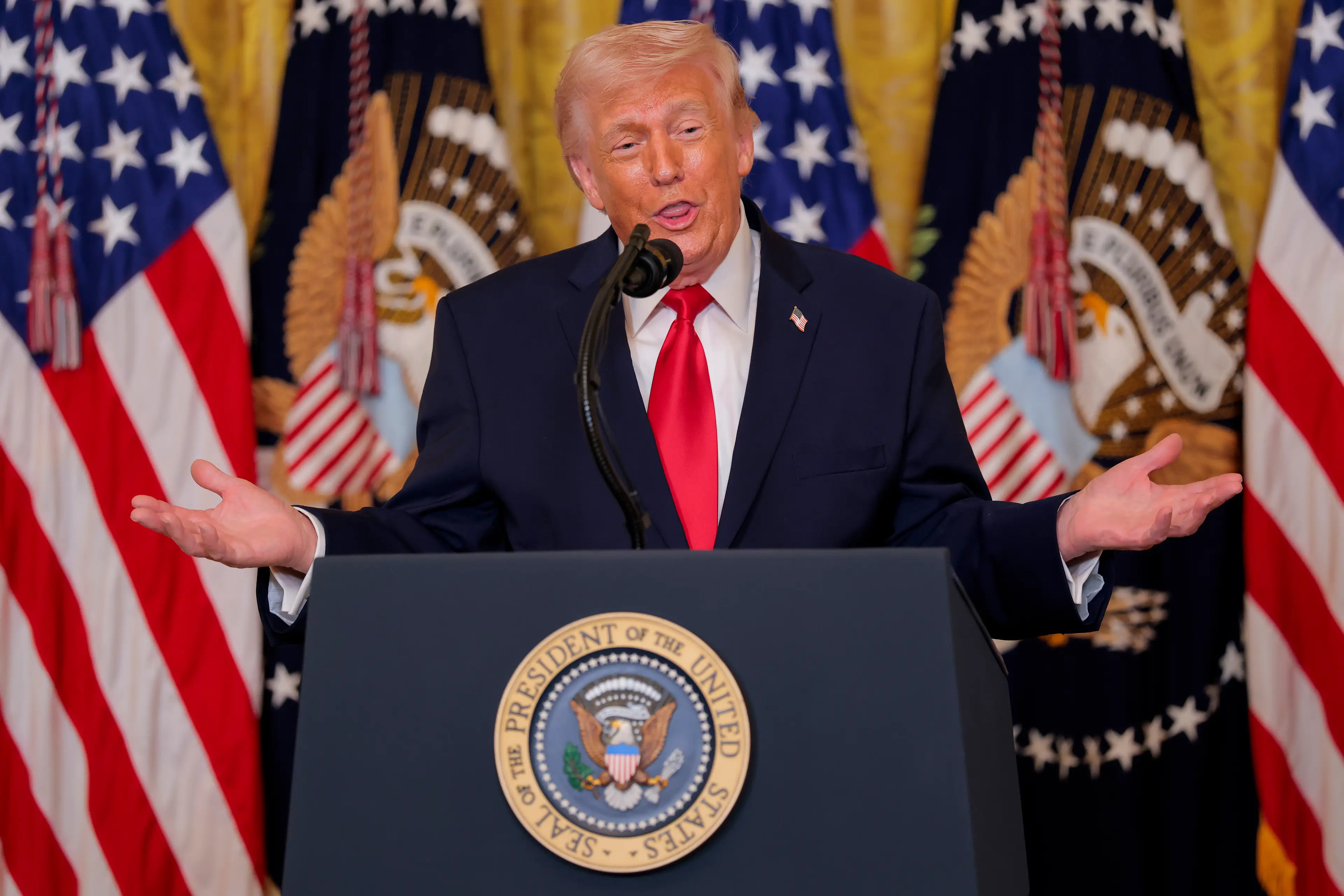 Trump was ridiculed online for complaining about not getting enough credit (Heather Diehl/Getty Images)