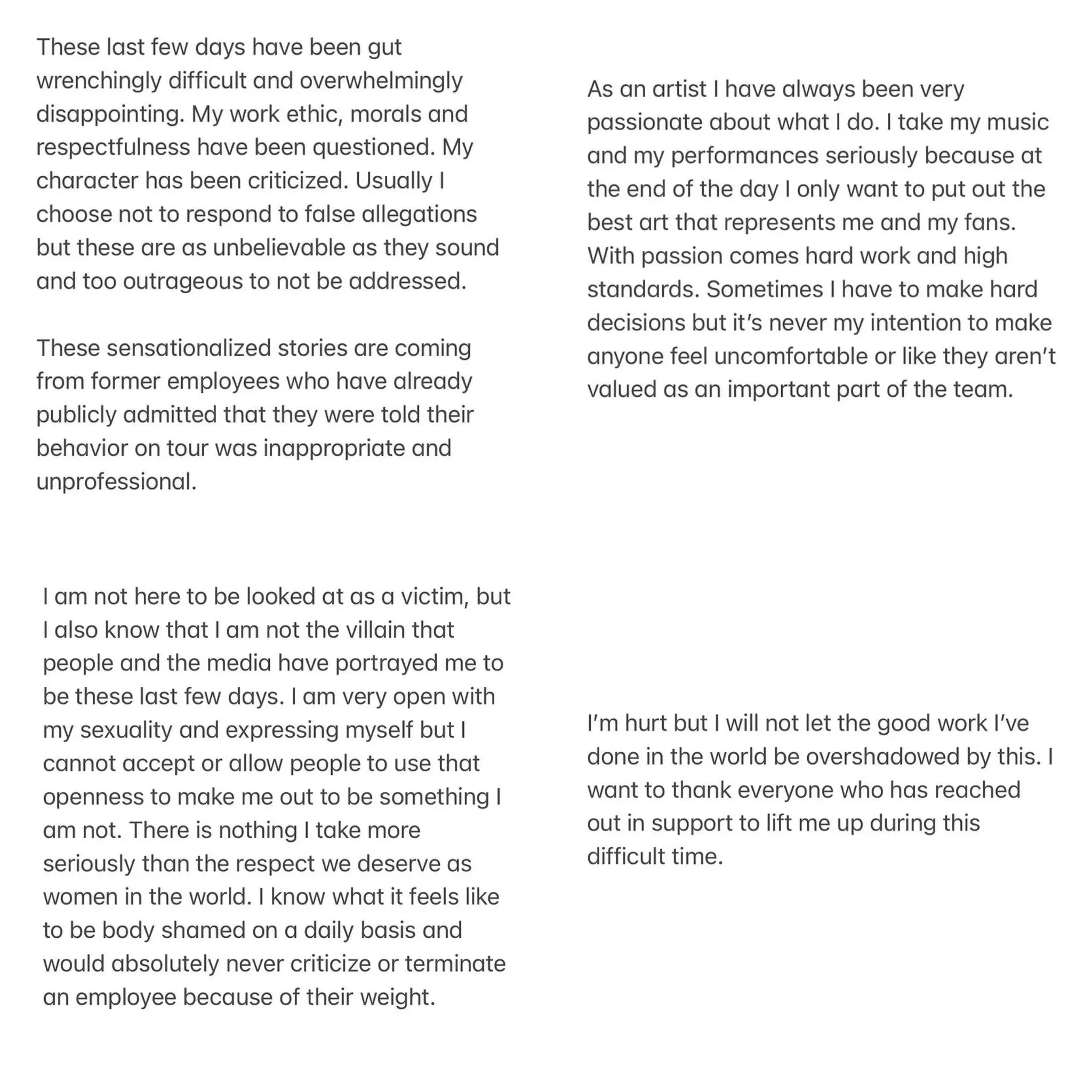 The statement in full.