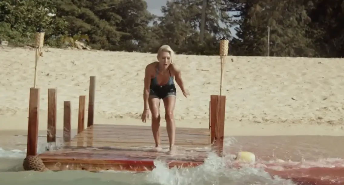 She's pretty close to the shore by the looks of it.