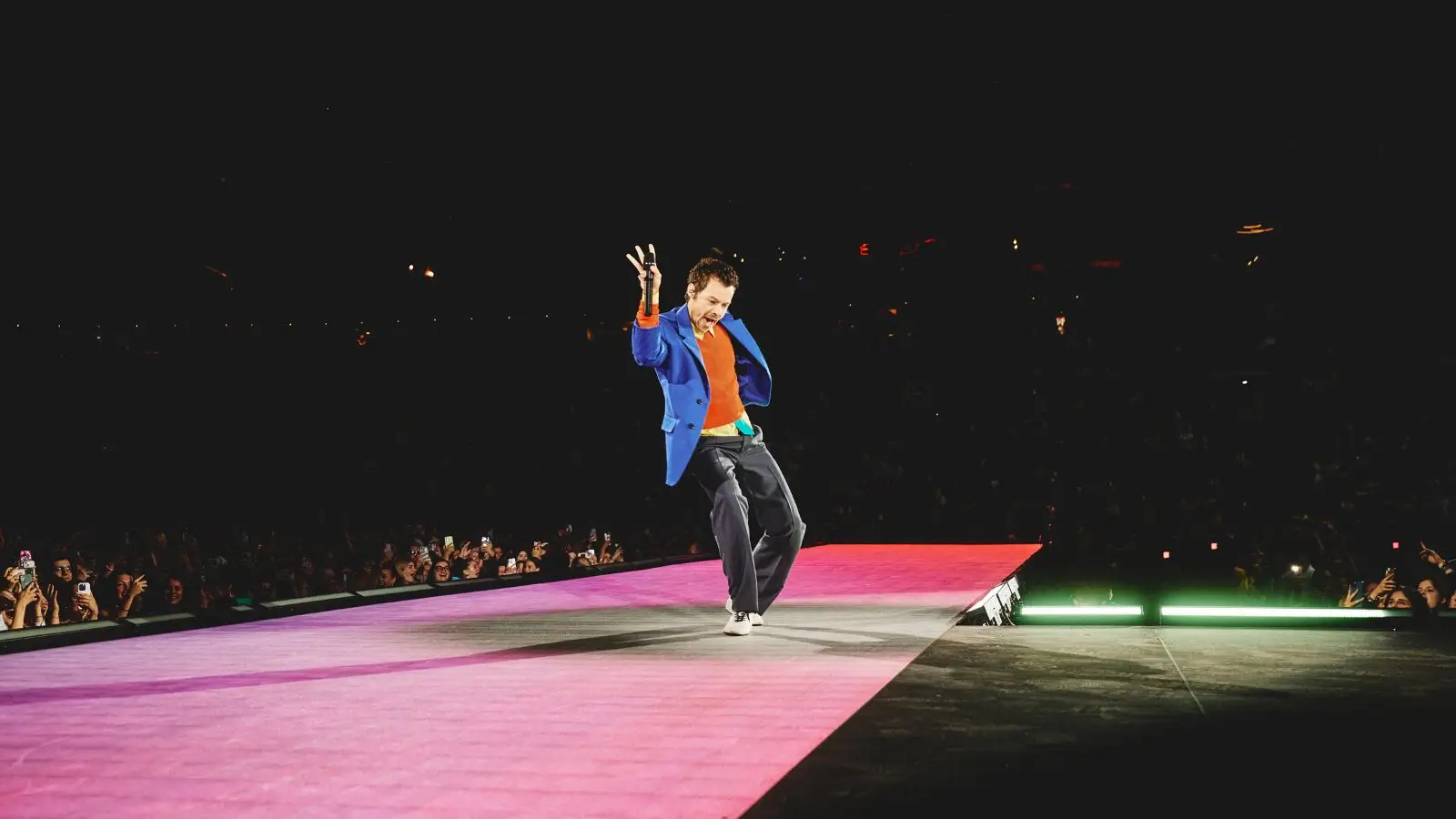 Harry Styles performing in Amsterdam, Netherlands (Photo by Anthony Pham/Getty Images for HS)
