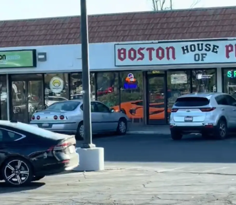 The orange Corvette C8 is nowhere to be seen in the car park. (TikTok/breaknpop)