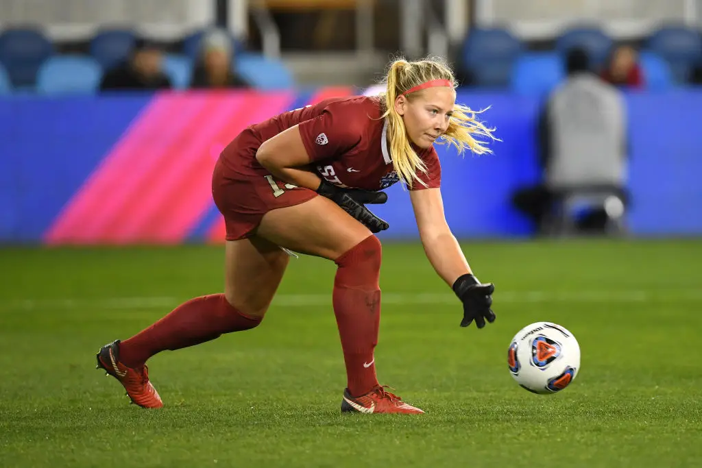 Katie had been the captain of the Stanford Cardinal women's team (Jamie Schwaberow/NCAA Photos via Getty Images)