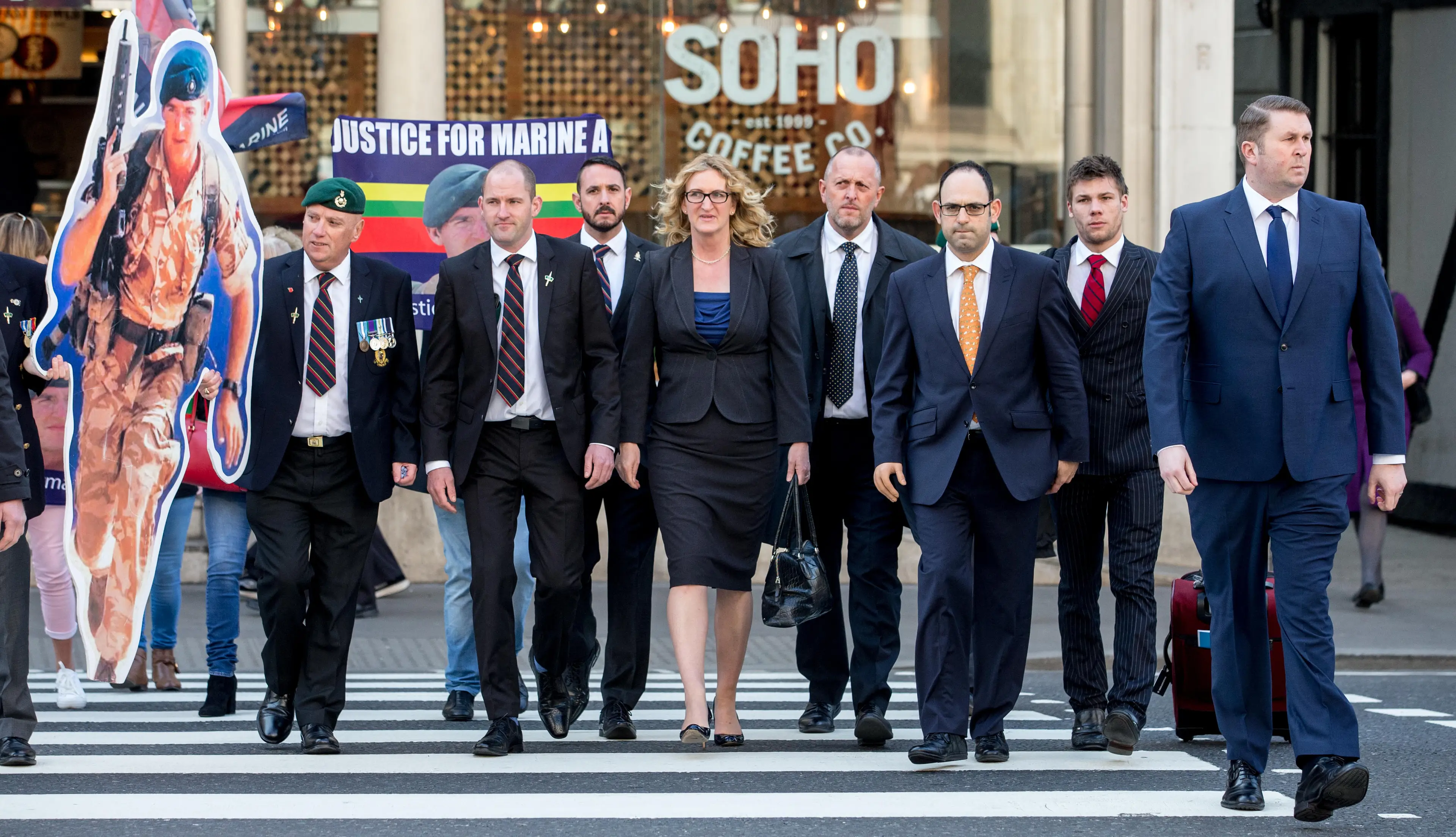 Claire Blackman with fellow campaigners.
