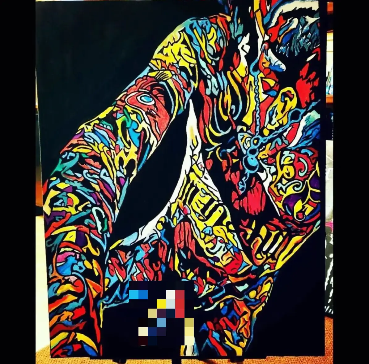 Tommy Lee later posted a less graphic illustration of the pic.