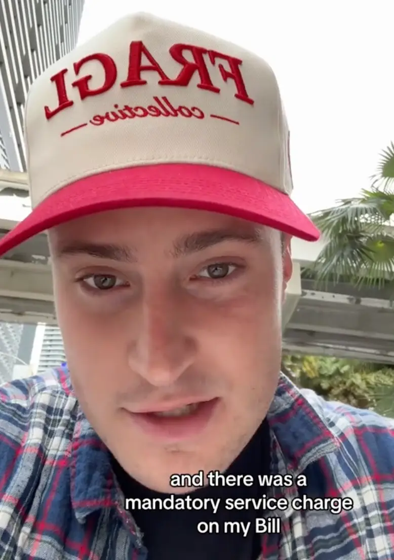 Christian faced a 'mandatory service charge' on his coffee.