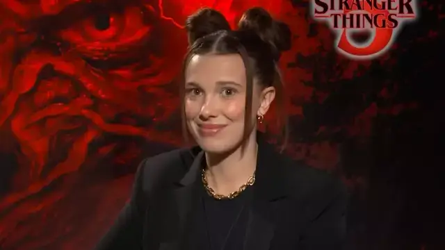 Millie Bobby Brown's face may have betrayed her true feelings (Netflix)
