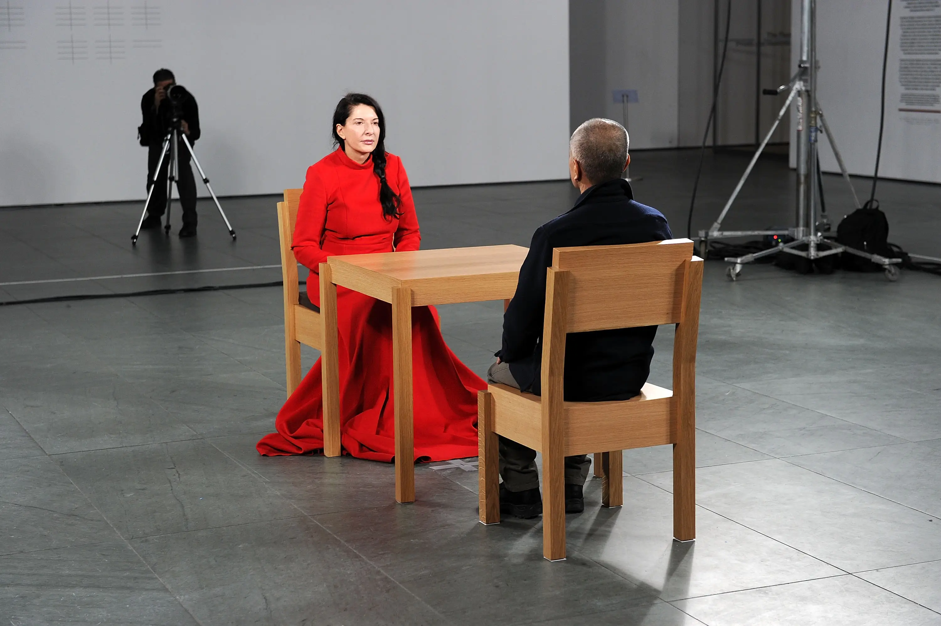 Abramović's 'The Artist is Present' saw 1,000 people sit down with her (Andrew H. Walker/Getty Images))