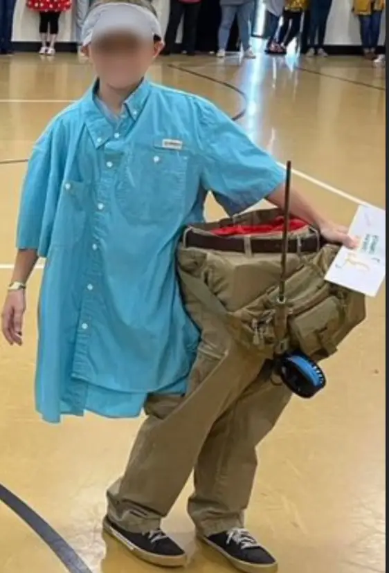 The little boy only finished in third place for his physics defying costume (Eufaula City Schools)