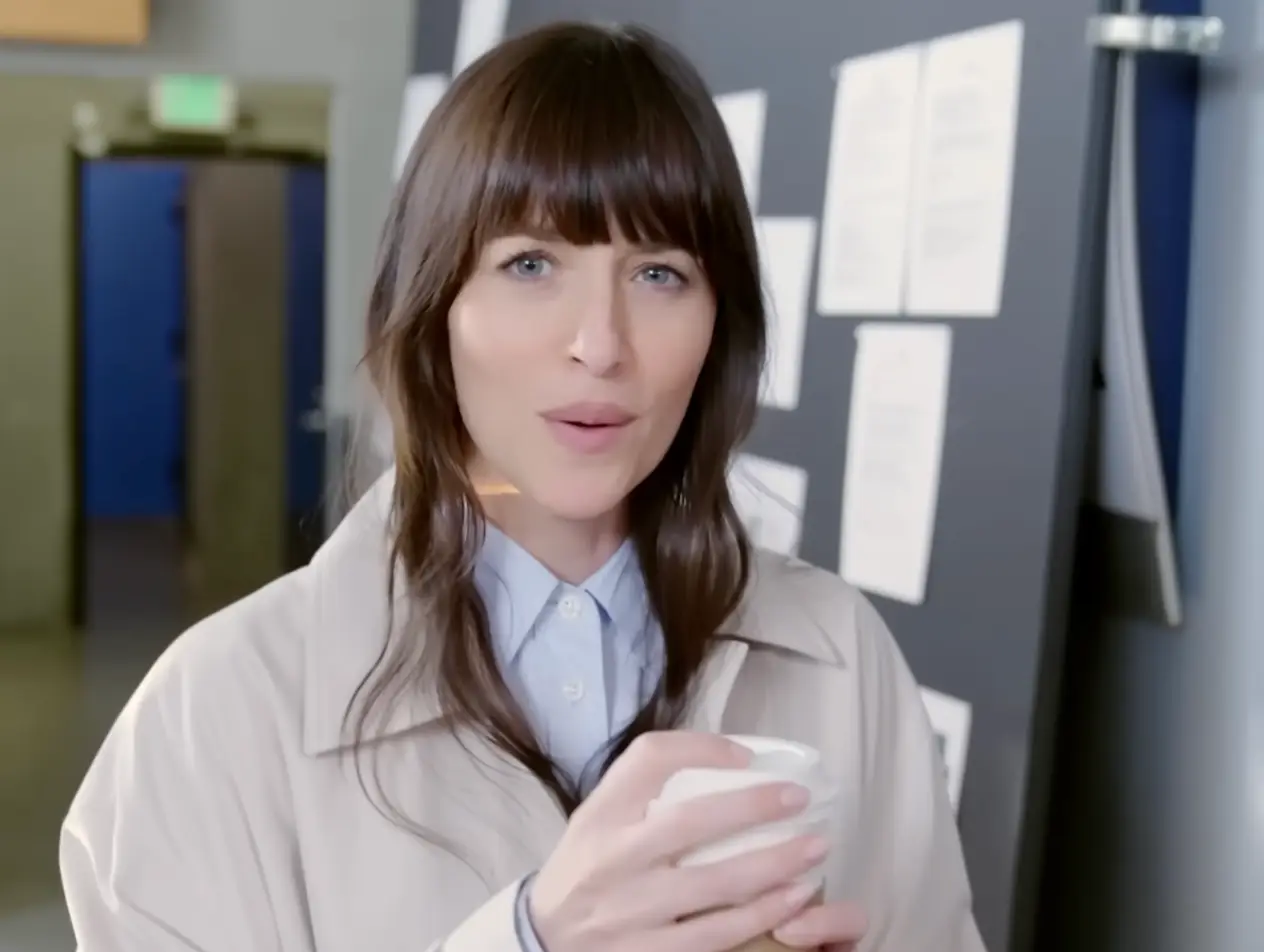 Johnson had a bunch of cheeky answers to the questions during the cover shoot (Vogue/YouTube)