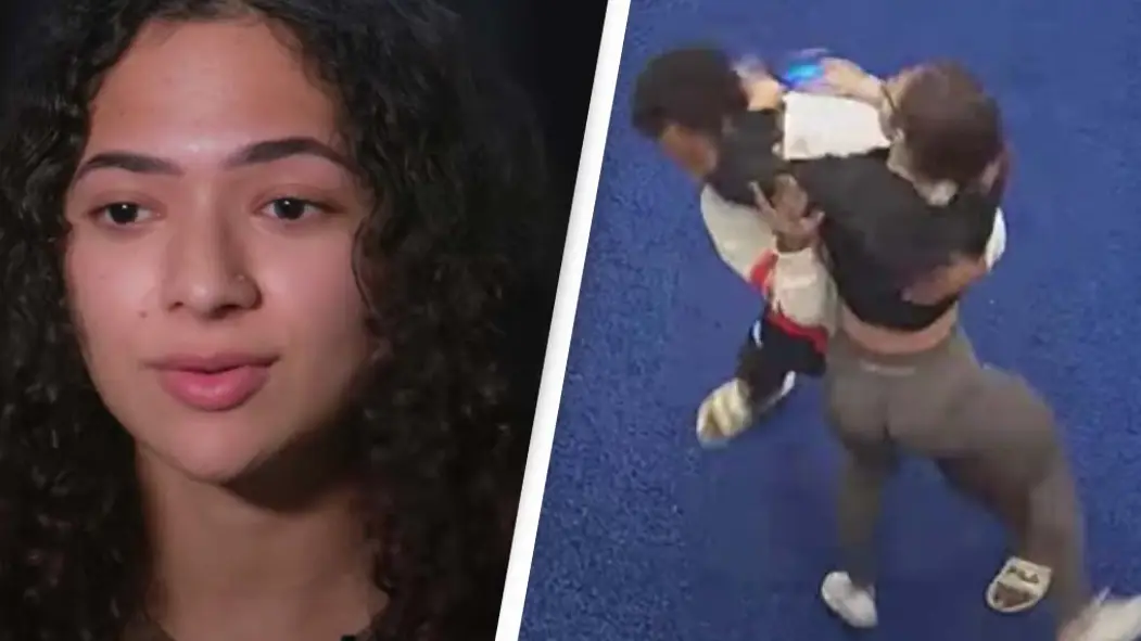 Woman fights off attacker after he chased her around gym in shocking footage