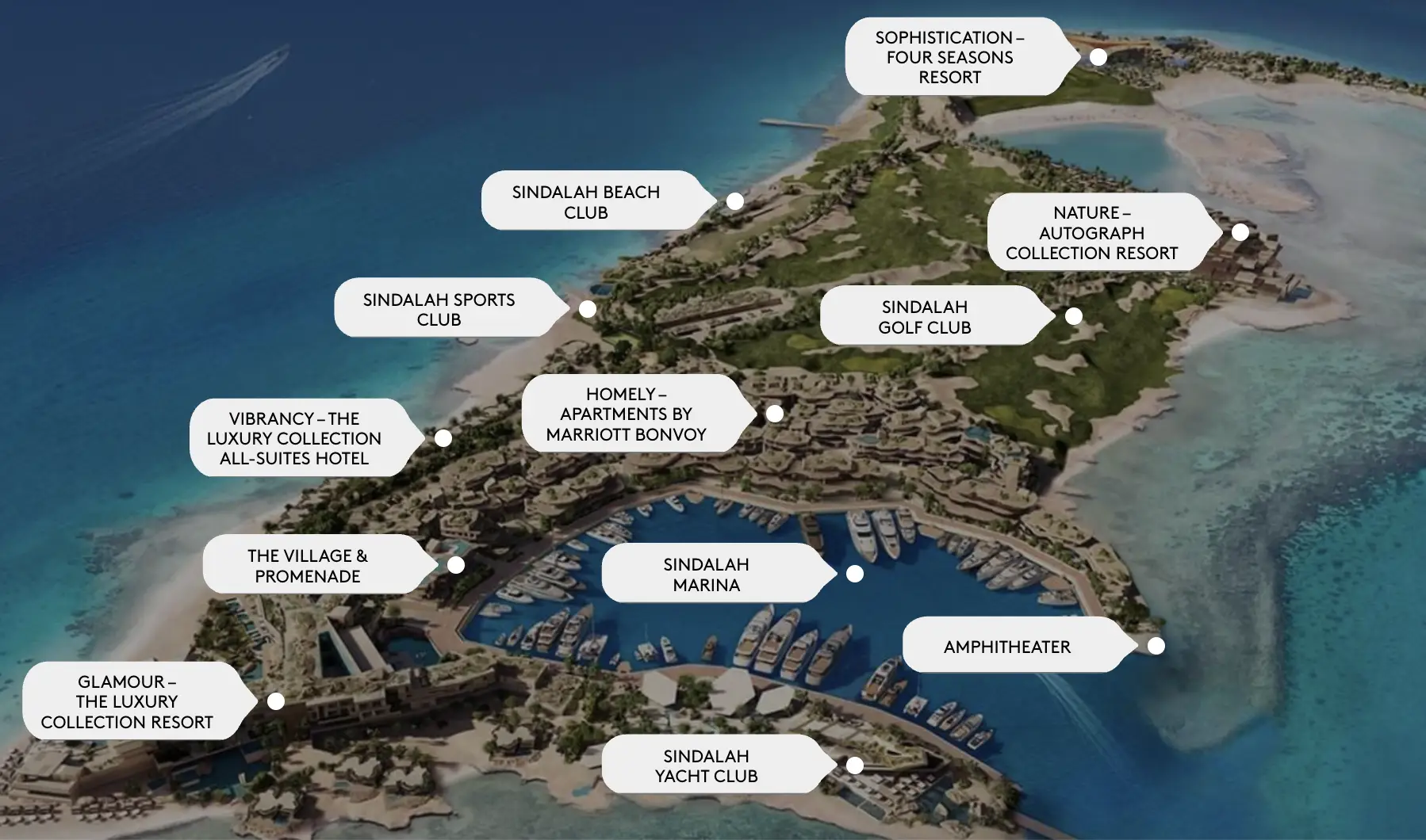 How Sindalah is laid out (NEOM)