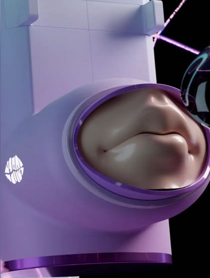 The device lets long-distance lovers kiss over the internet.