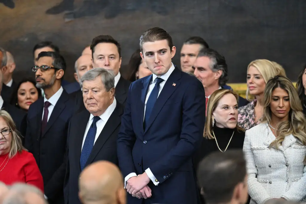 Could Barron Trump be his father's secret weapon in his war on Iran? (Saul Loeb - Pool/Getty Images)