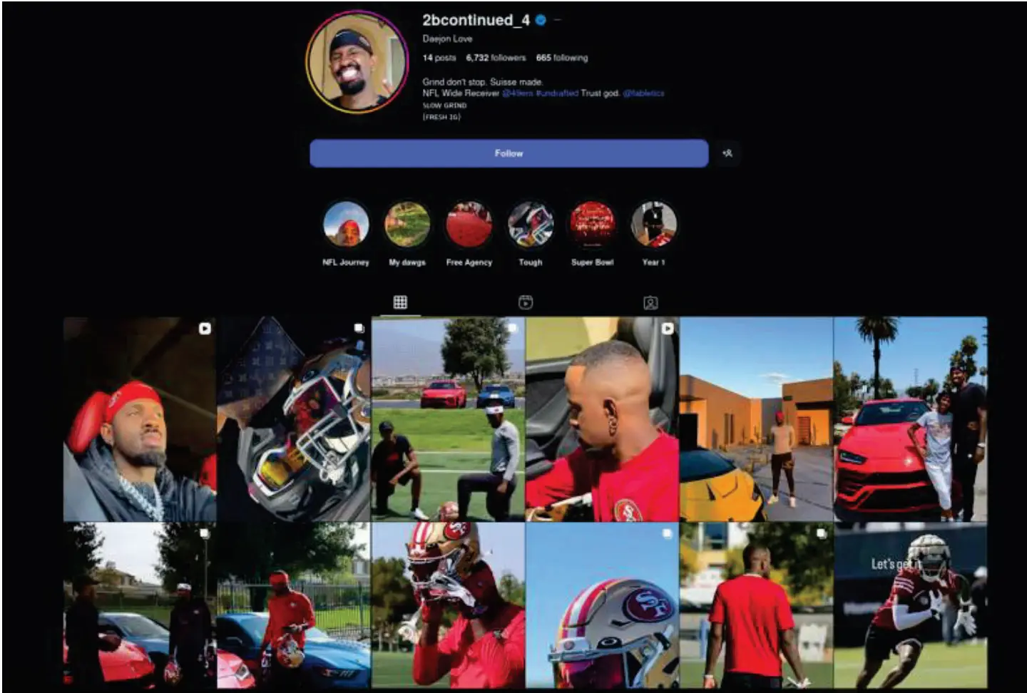 The FBI released screenshots of Love's Instagram account, where he promoted a glamorous lifestyle. (FBI)