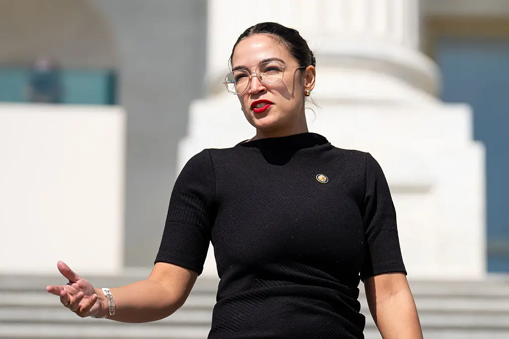 AOC was asked by PabloReports about Trump recently firing a number of female members of staff (Bill Clark/CQ-Roll Call, Inc via Getty Images)