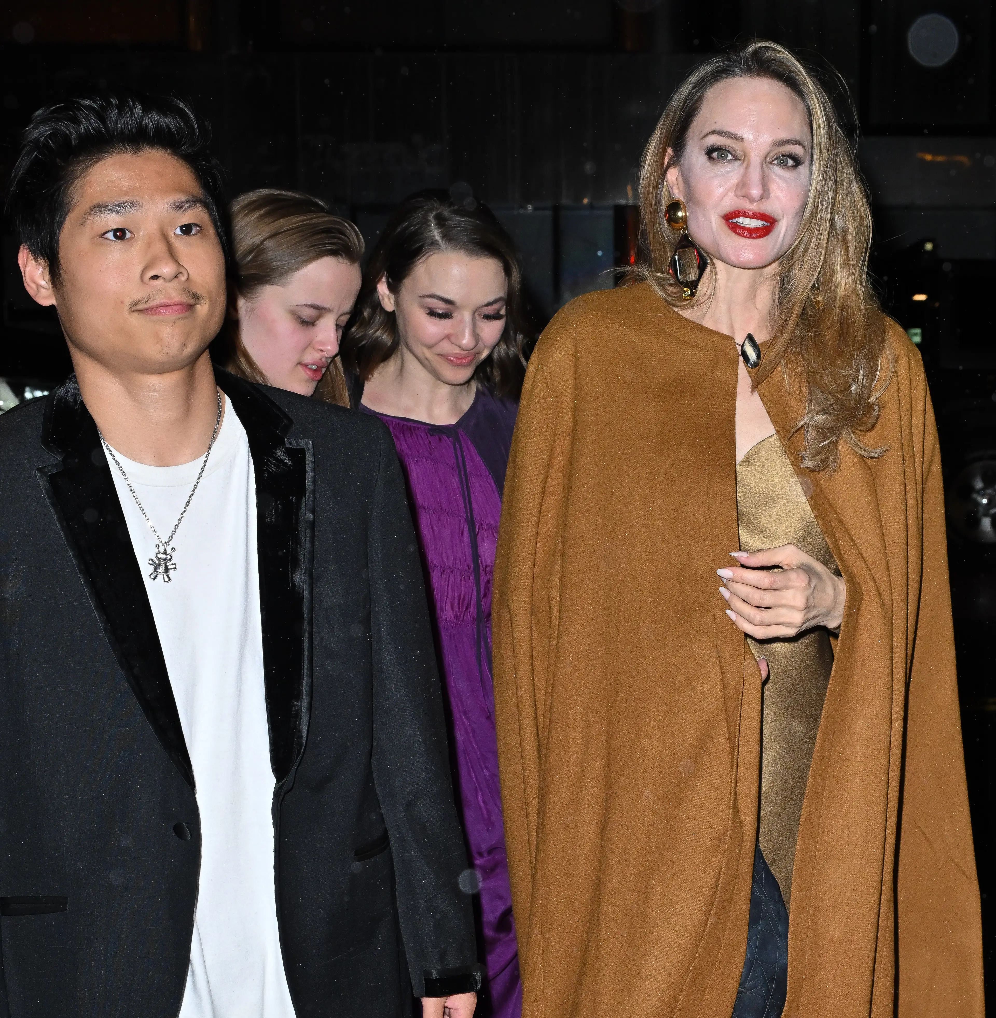 Pax with Angelina Jolie. (James Devaney/GC Images)