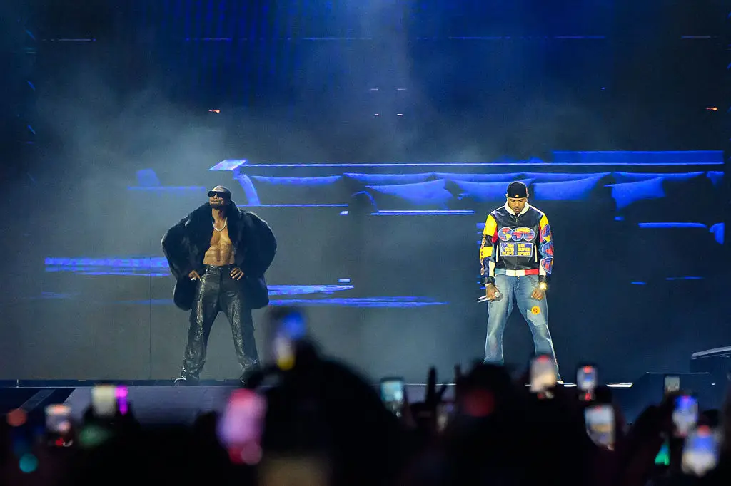 The incident took place during the Inglewood stop of Usher and Chris Brown's 'R&B Tour' on Saturday (Robert Okine/Getty Images)
