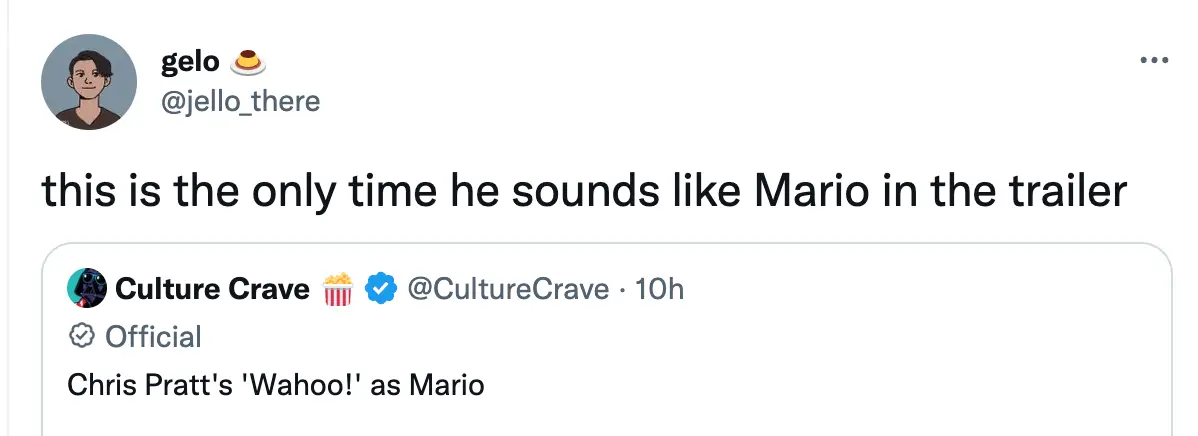 There are a few fans who are happy with Pratt's impression.