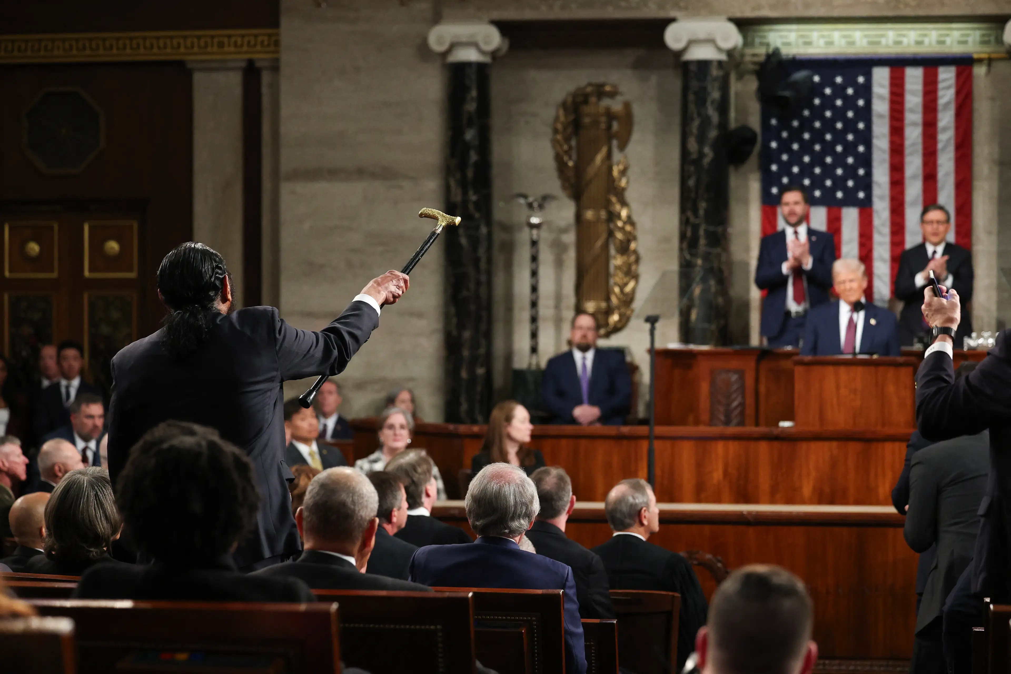 Al Green interrupted Trump's speech (WIN MCNAMEE/POOL/AFP via Getty Images) 