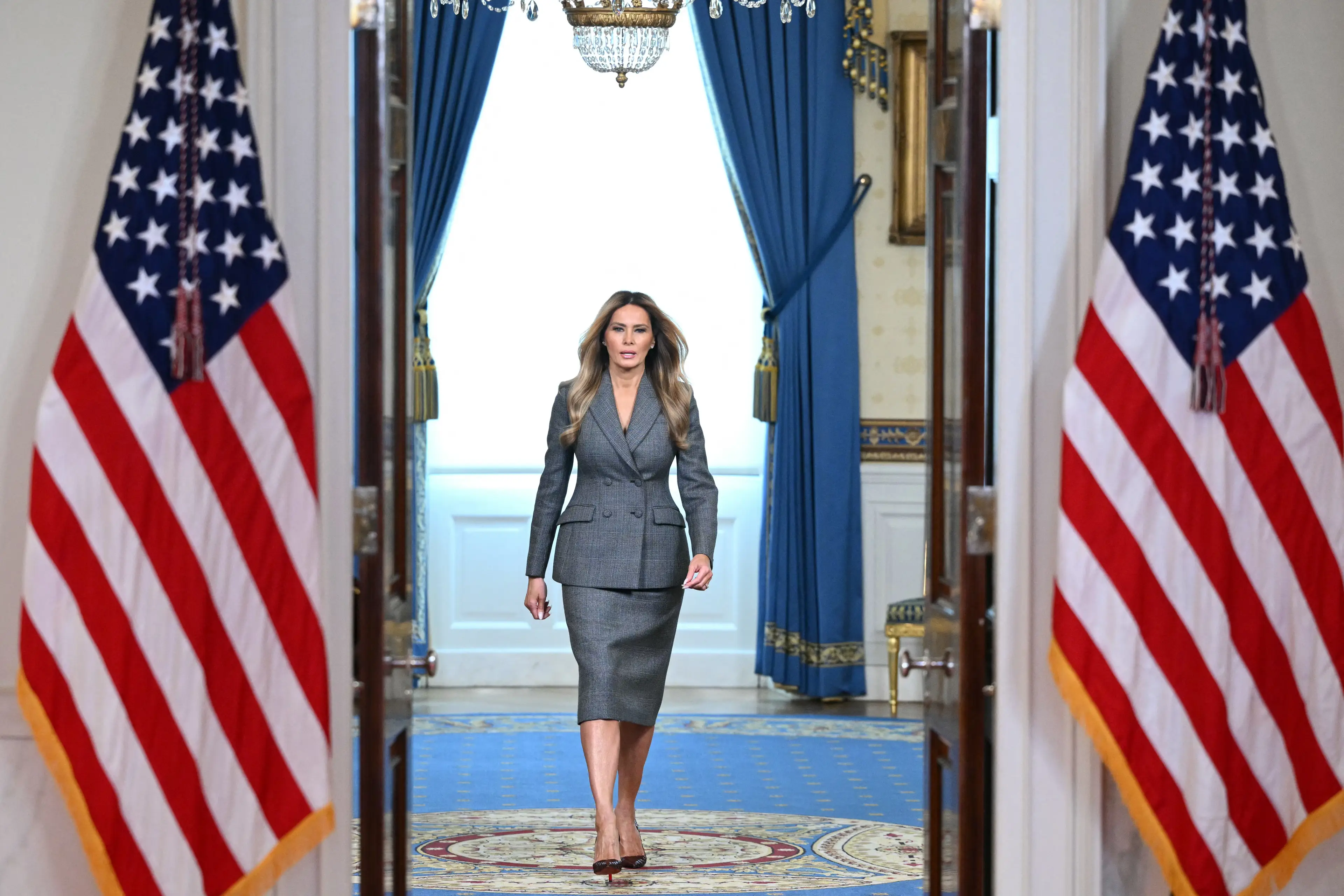 Judi James said that Melania 'marched' to give her address (Mandel NGAN / AFP via Getty Images)