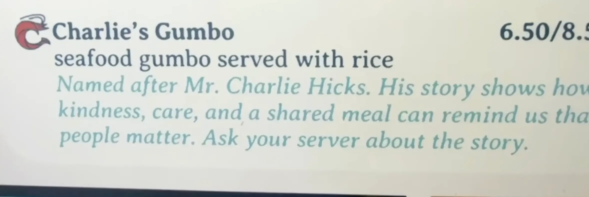 Gumbo has since been renamed on the menu (CBS News)