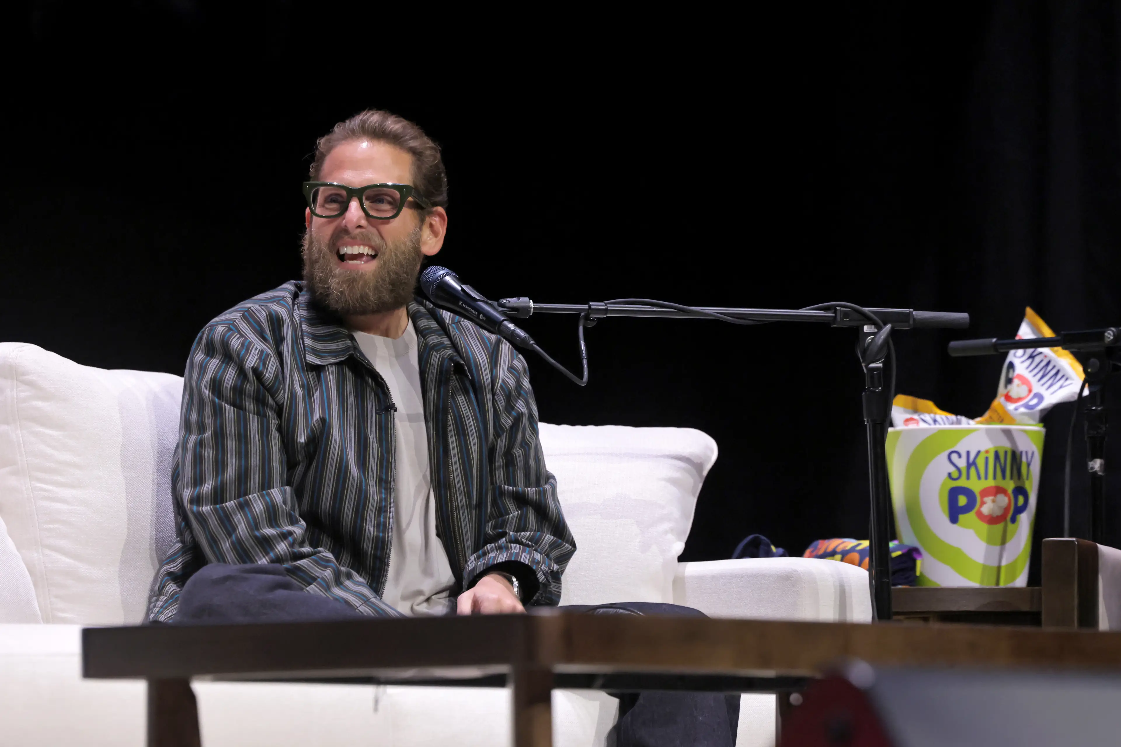 Jonah Hill gave a shout out to his wife Olivia Millar before explaining why he'd left LA (Rodin Eckenroth/Getty Images for SiriusXM)