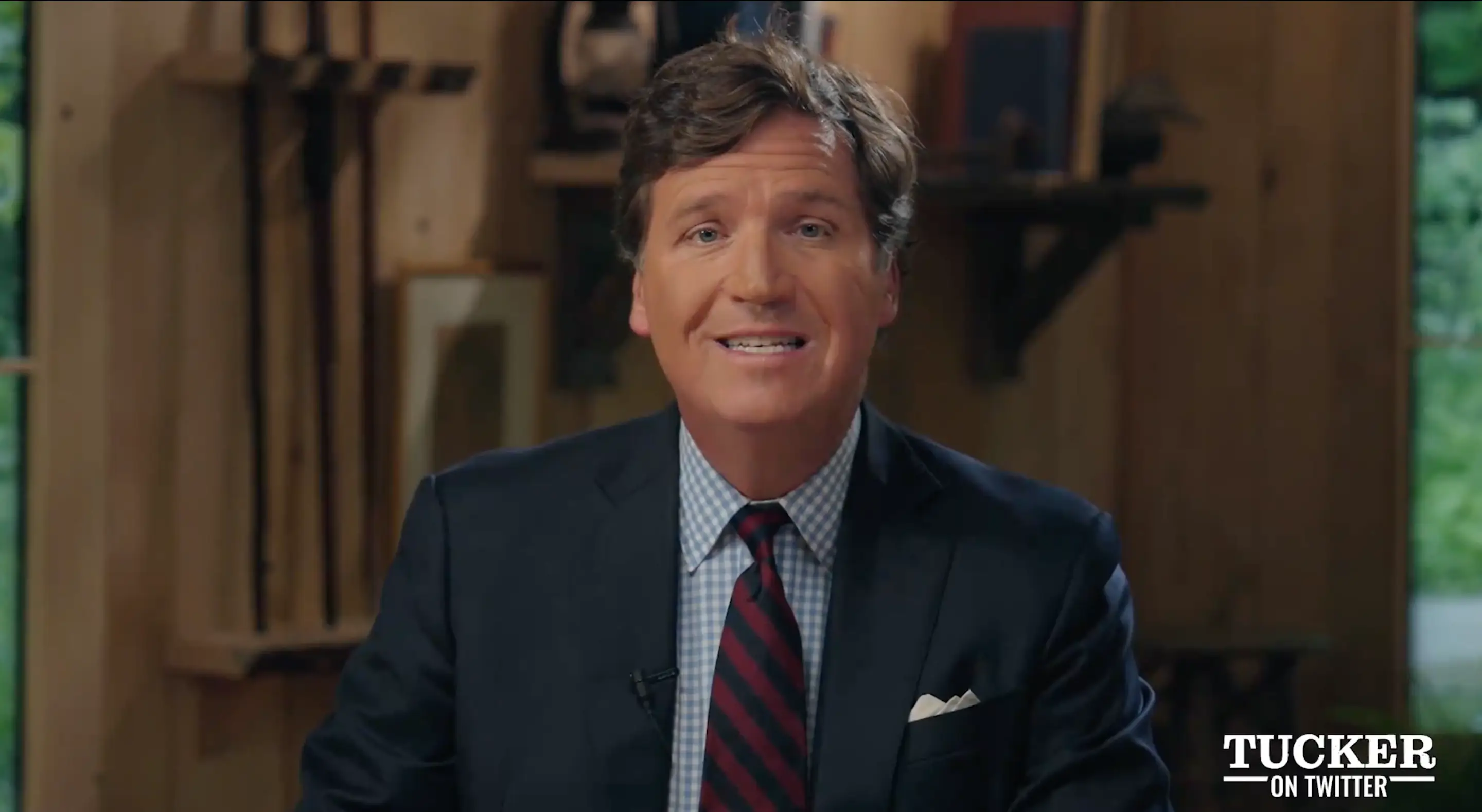 Tucker Carlson spoke to his Twitter followers on Tuesday.