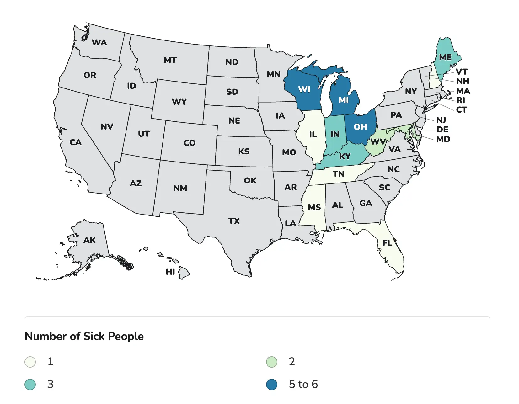 The CDC has issued a warning to 13 different states (CDC)